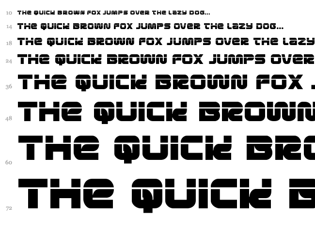 Metronauts font waterfall