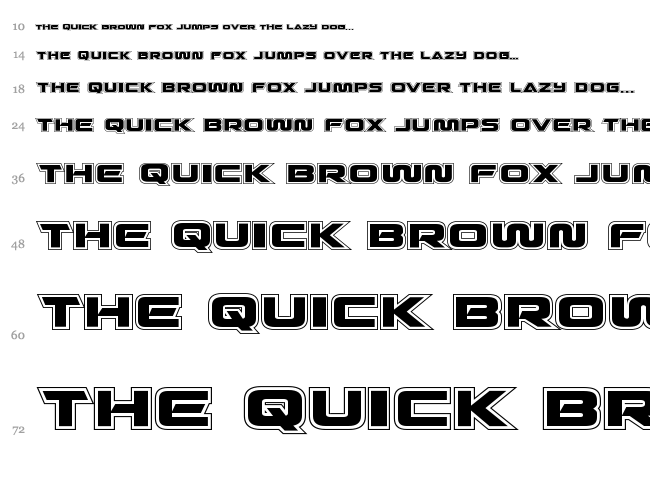 Quark Storm font waterfall