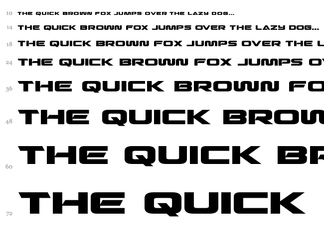 Quark Storm font waterfall