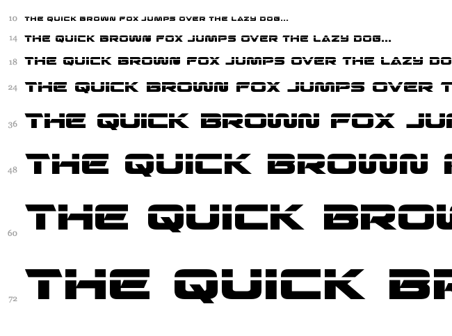 Quark Storm font waterfall