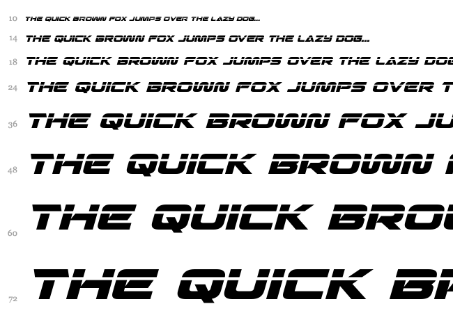 Quark Storm font waterfall