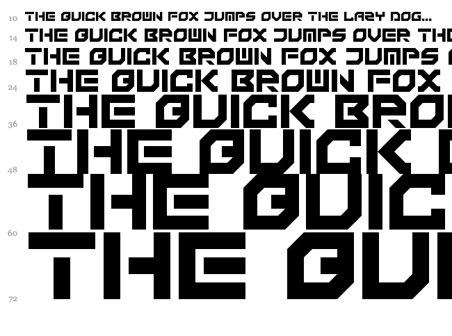 Technonomicon font waterfall