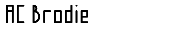 Шрифт AC Brodie