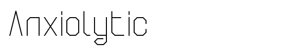 Шрифт Anxiolytic