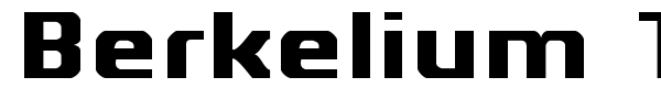 Шрифт Berkelium Type