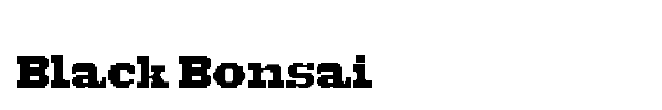 Шрифт Black Bonsai