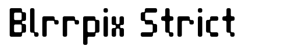 Шрифт Blrrpix Strict
