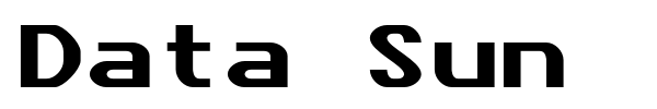 Data Sun font preview