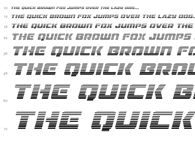 Drone Tracker font waterfall