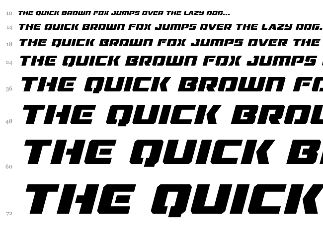 Drone Tracker font waterfall