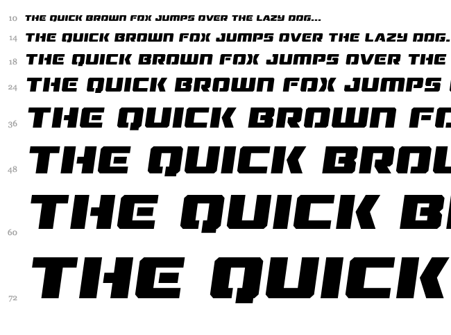Drone Tracker font waterfall