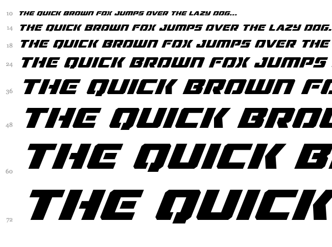 Drone Tracker font waterfall