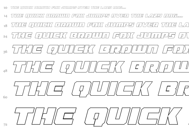 Drone Tracker font waterfall