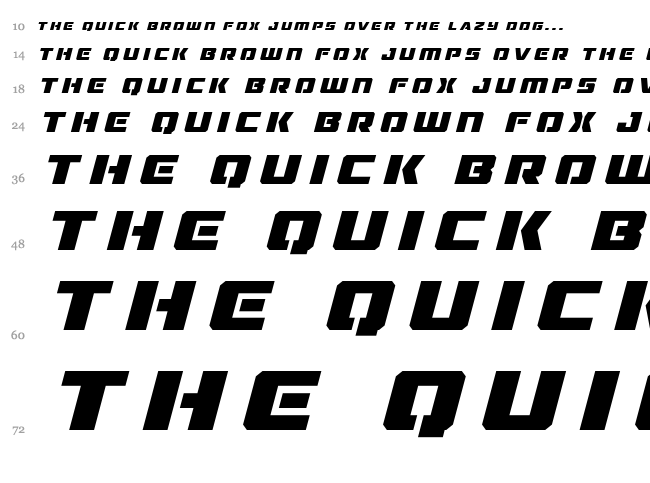 Drone Tracker font waterfall