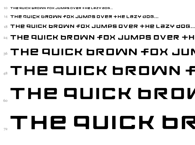 Fontopo Solid font waterfall