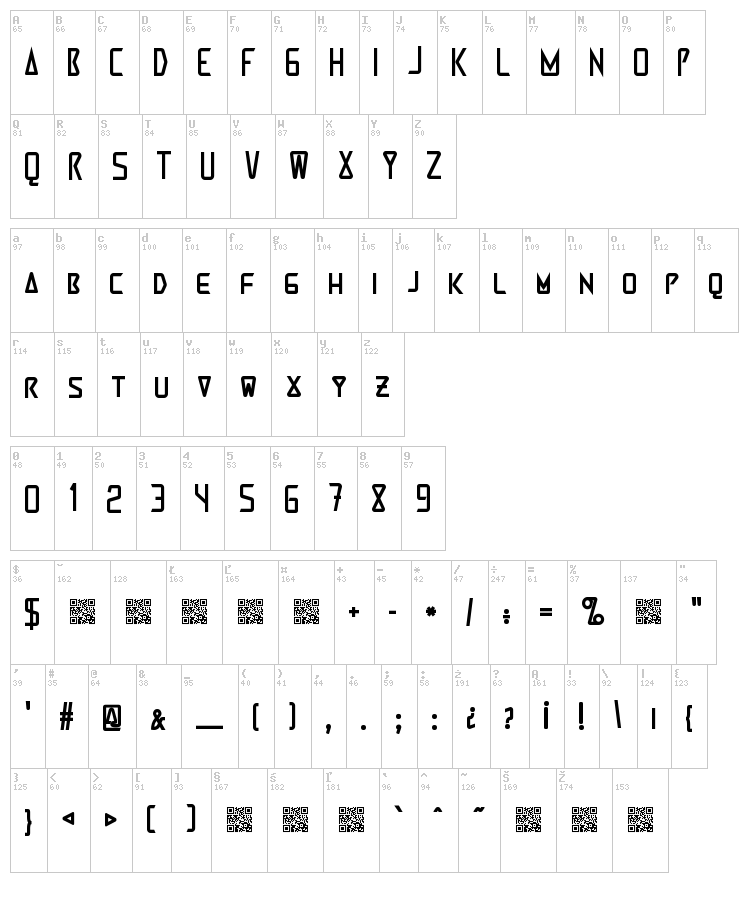 Martienso font map