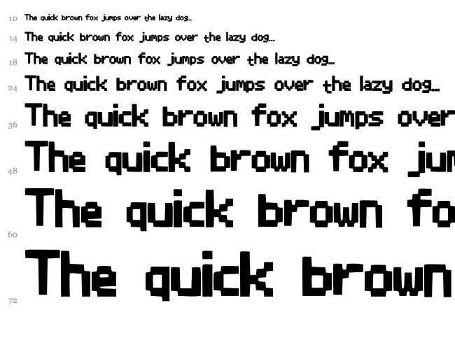 Pixle Font font waterfall