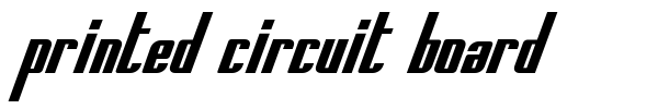 Printed Circuit Board font preview