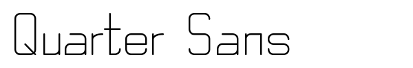 Шрифт Quarter Sans