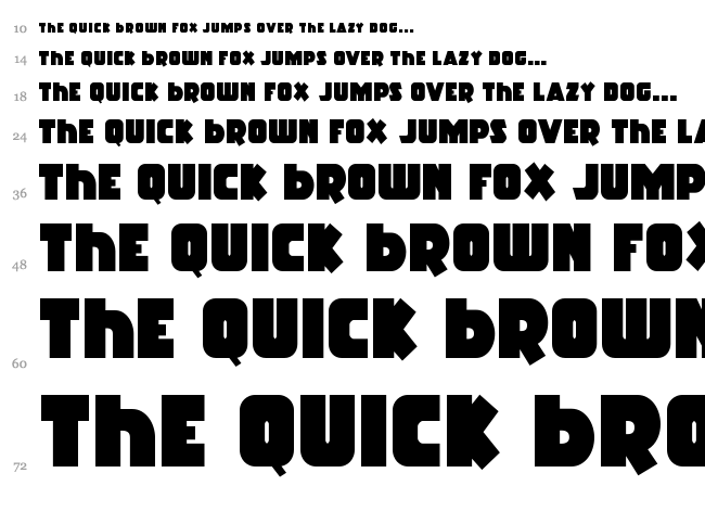 Racket Squad font waterfall