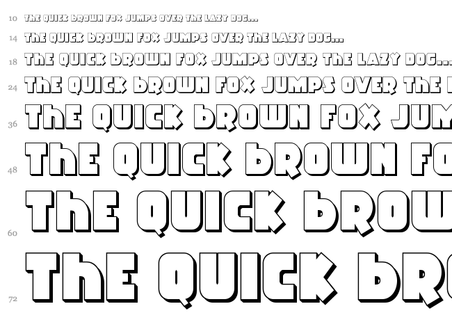 Racket Squad font waterfall