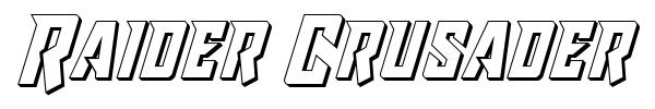 Raider Crusader font preview