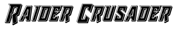 Raider Crusader font preview