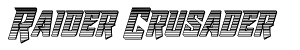Raider Crusader font preview