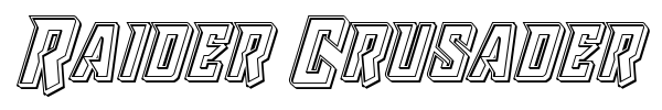Raider Crusader font preview