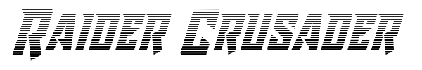 Raider Crusader font preview