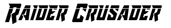Raider Crusader font preview