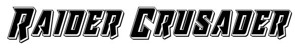 Raider Crusader font preview