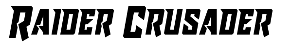 Raider Crusader font preview
