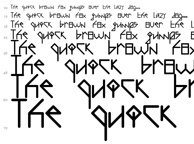Recombinante font waterfall