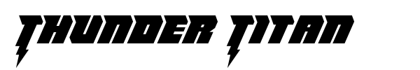 Thunder Titan font preview