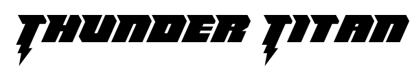Thunder Titan font preview
