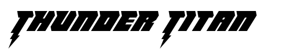 Thunder Titan font preview