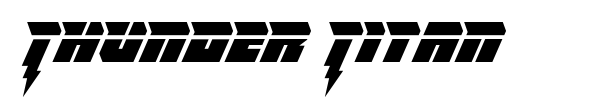 Thunder Titan font preview