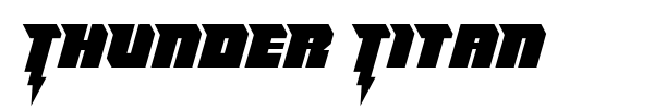 Thunder Titan font preview