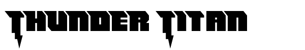 Thunder Titan font preview