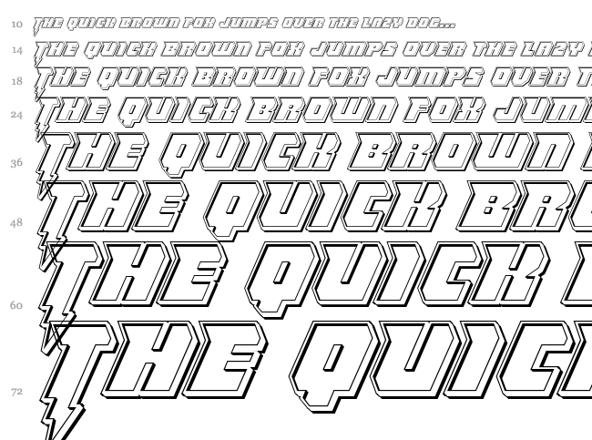 Thunder Titan font waterfall