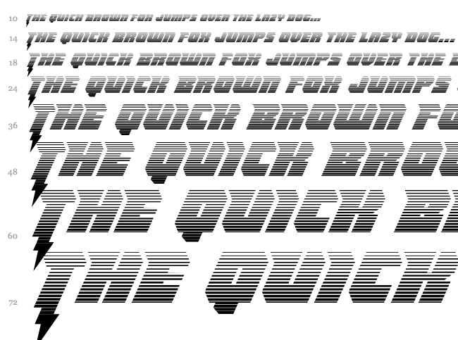 Thunder Titan font waterfall