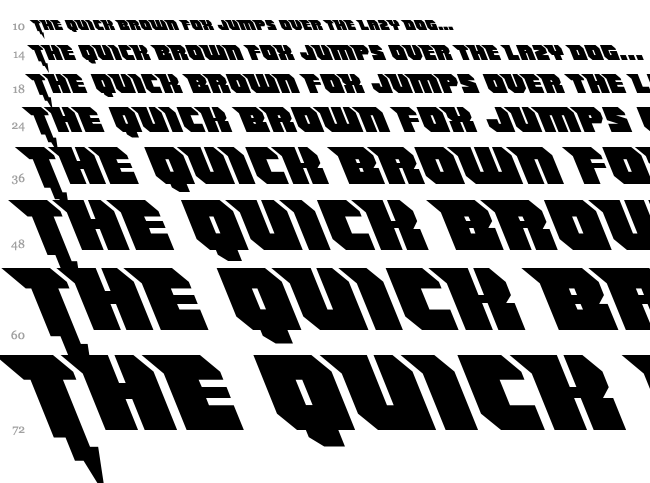 Thunder Titan font waterfall
