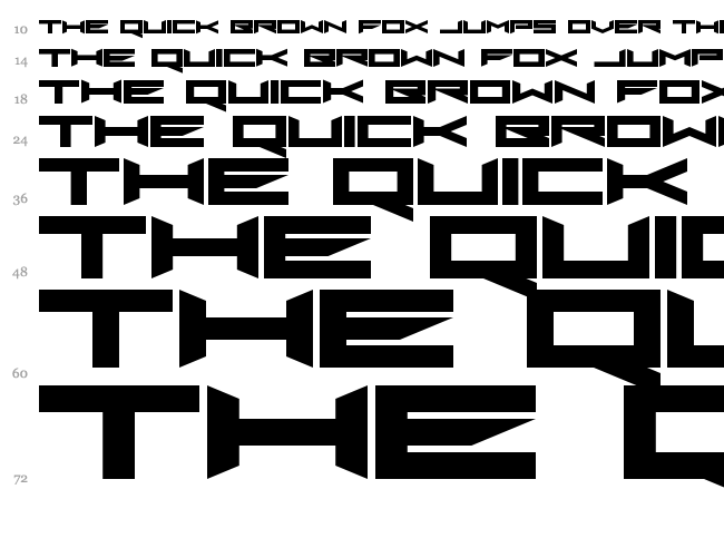 Xero's Proof font waterfall
