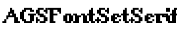 Шрифт AGSFontSetSerif