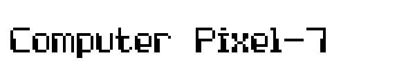Шрифт Computer Pixel-7