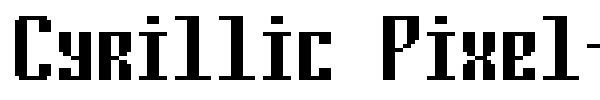 Шрифт Cyrillic Pixel-7