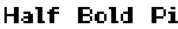 Шрифт Half Bold Pixel-7