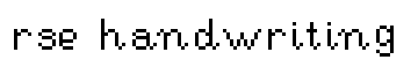 Шрифт RSE Handwriting Pi