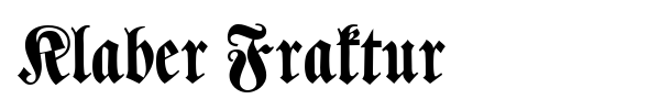 Klaber Fraktur font preview